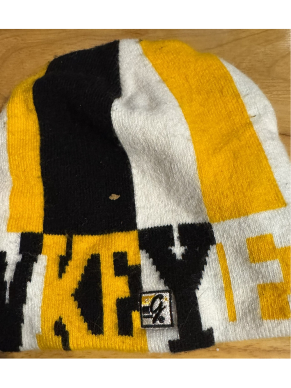Iowa Hawkeyes The Game Beanie Knit Cap Hat Yellow OSFA